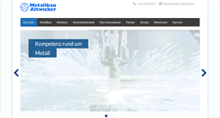 Desktop Screenshot of metallbau-altwicker.de